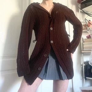 Brown Knitted Cardigan from Sonoma
